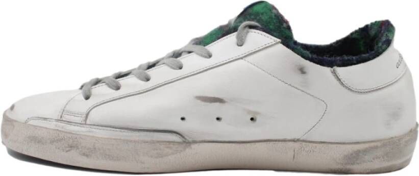 Golden Goose Superstar White Green Shearling Sneakers White Dames