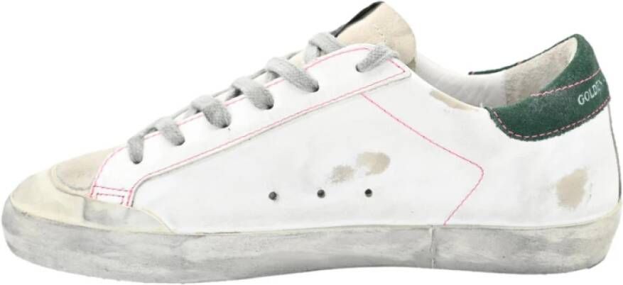 Golden Goose Superstar White Green Sneakers White Dames