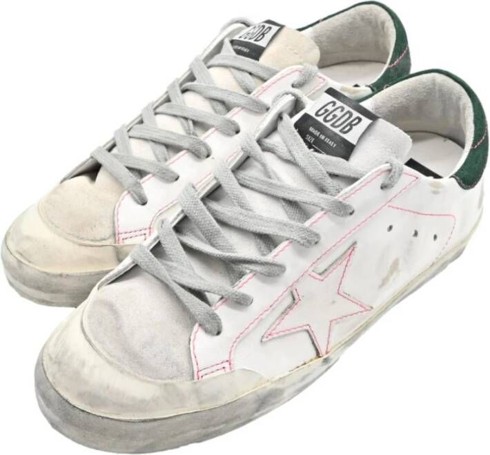 Golden Goose Superstar White Green Sneakers White Dames