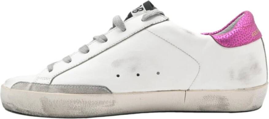 Golden Goose Superstar White Green Star Sneakers White Dames