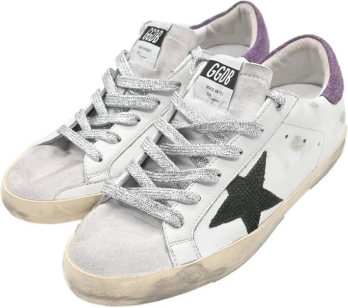 Golden Goose Superstar White Military Green Sneakers White Dames