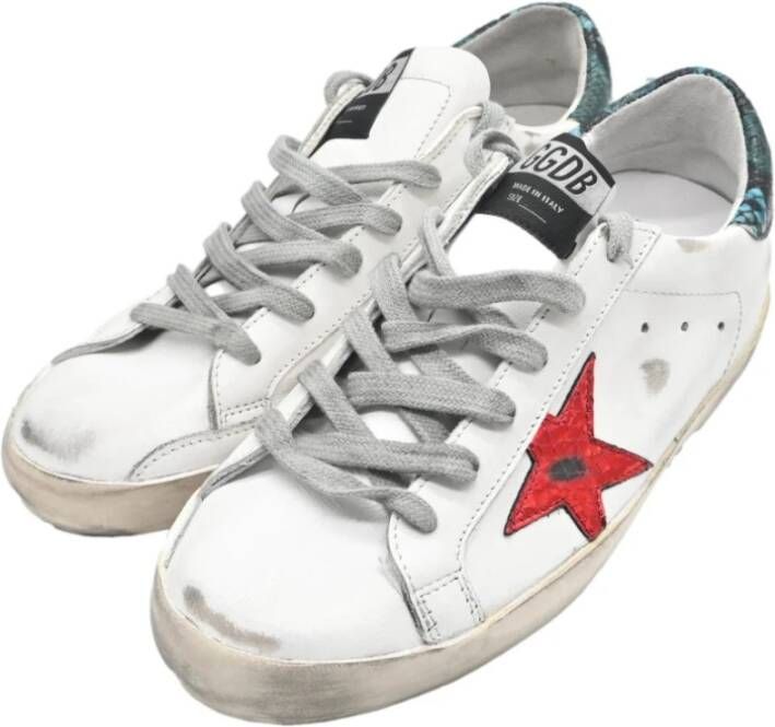 Golden Goose Superstar White Red Star Sneakers White Dames