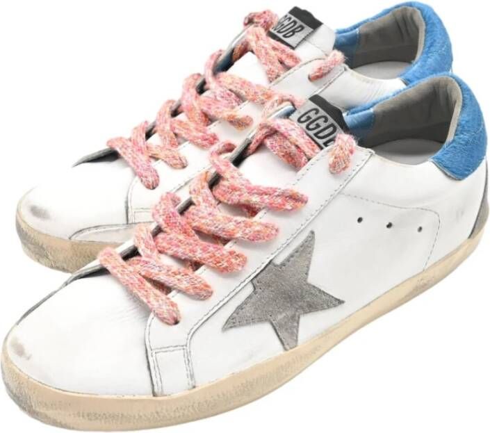 Golden Goose Superstar White Sky Blue Sneakers White Dames