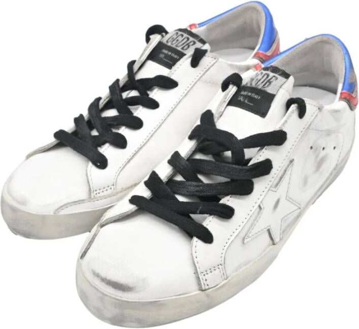 Golden Goose Superstar Wit Blauw Rood Sneakers White Dames