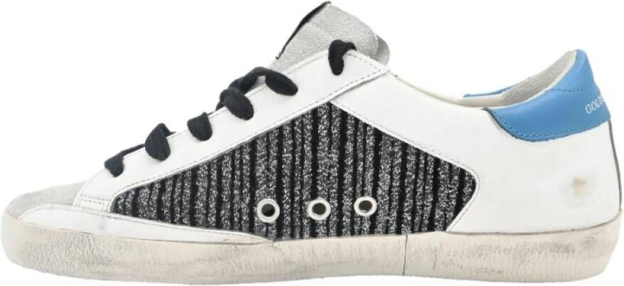 Golden Goose Superstar Wit Zwart Zilver Glitter Sneakers Multicolor Dames