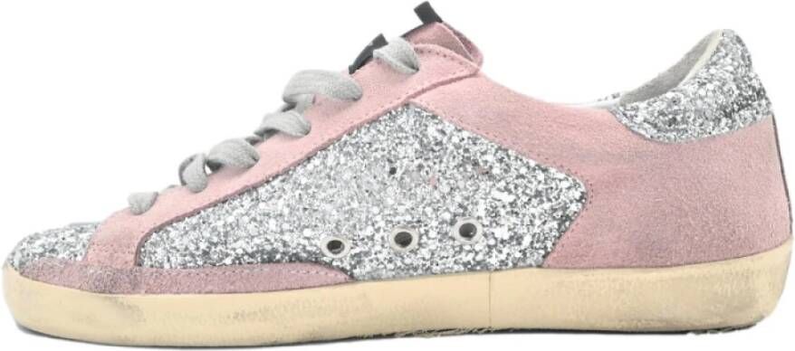 Golden Goose Superstar Zilver Glitter Groen Fluo Roze Multicolor Dames