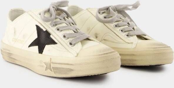 Golden Goose V-Star 2 Sneakers Leer Wit Zwart White Dames