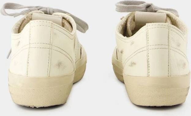 Golden Goose V-Star 2 Sneakers Leer Wit Zwart White Dames