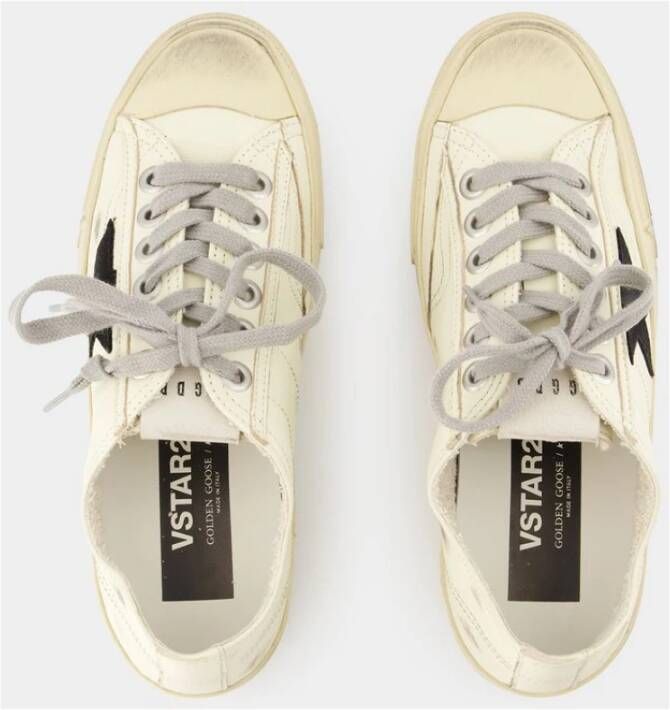 Golden Goose V-Star 2 Sneakers Leer Wit Zwart White Dames