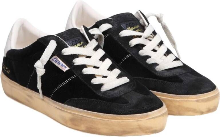 Golden Goose Velvet & Suede Zwarte Sneakers Black Dames