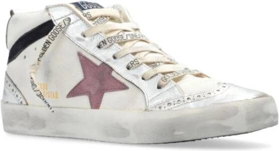 Golden Goose Verontruste Leren Sneakers White Dames