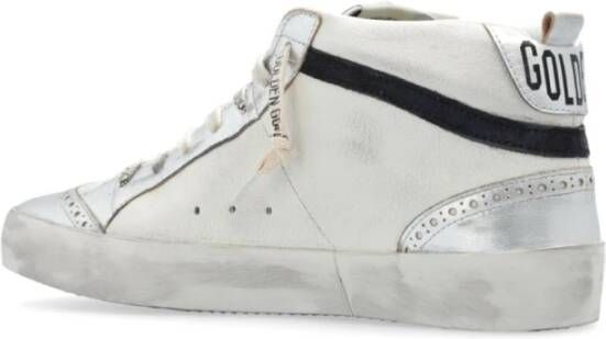 Golden Goose Verontruste Leren Sneakers White Dames