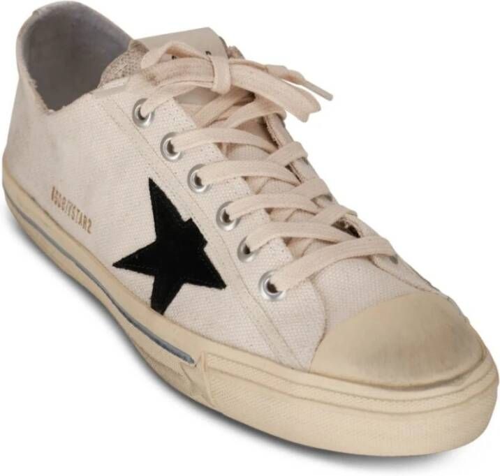 Golden Goose Versleten V-Star sneakers Wit Beige Heren