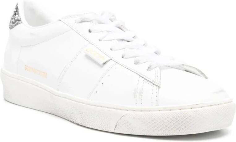 Golden Goose Vintage Witte Leren Sneakers White Dames