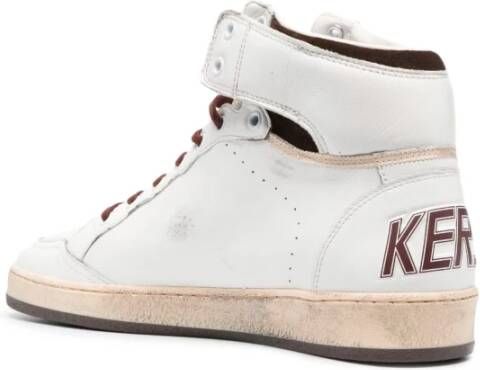 Golden Goose Wit Beige Chocoladebruin Suede Star Sneakers White Heren