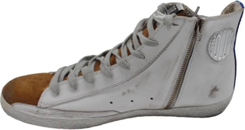 Golden Goose Wit Blauw Francy Sneakers Gray Heren