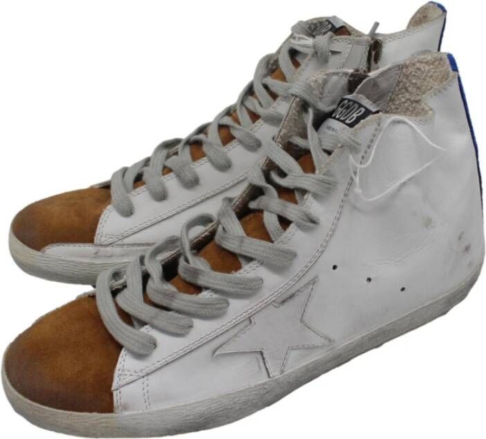 Golden Goose Wit Blauw Francy Sneakers Gray Heren