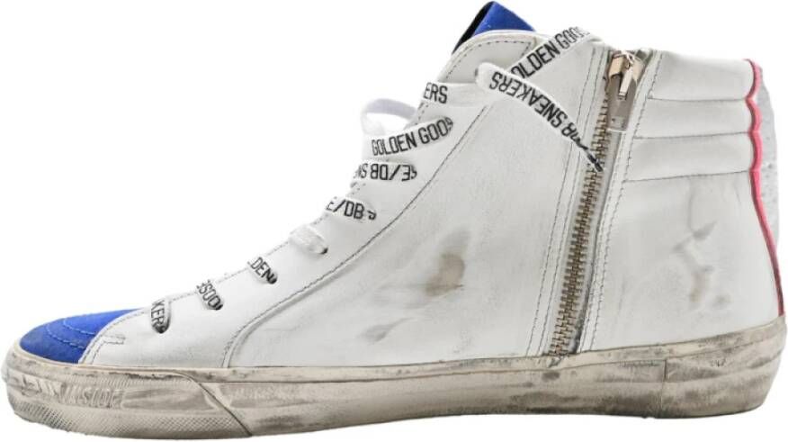 Golden Goose Wit Blauw Rood Francy Sneakers White Heren