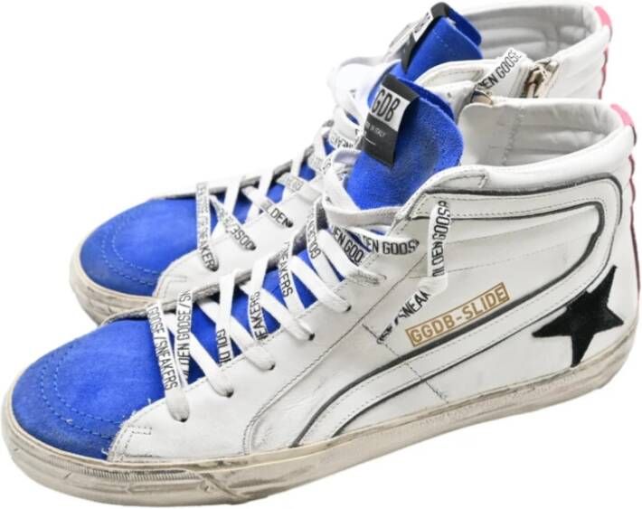 Golden Goose Wit Blauw Rood Francy Sneakers White Heren