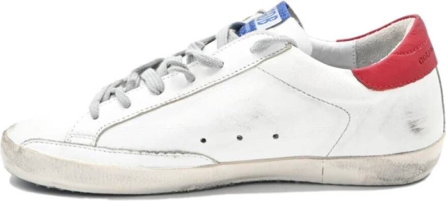 Golden Goose Wit Blauwe Ster Glitter Sneakers White Dames