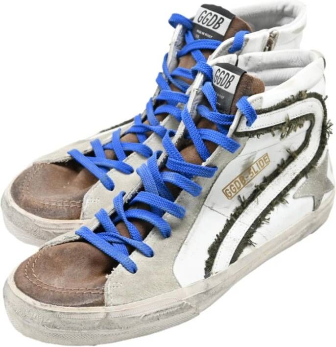 Golden Goose Wit Bruin Slide Sneakers Multicolor Dames