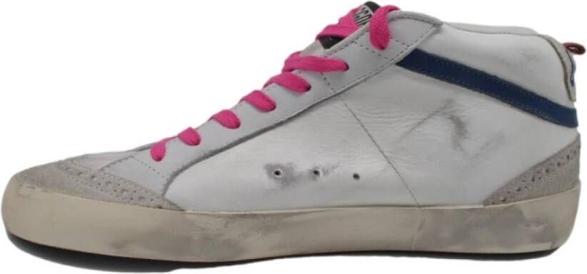 Golden Goose Wit Fantasy Pink Mid Star Sneakers Multicolor Heren