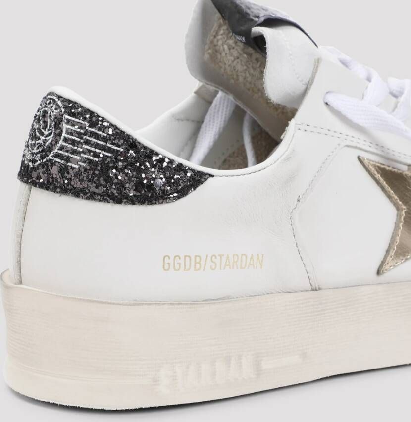 Golden Goose Wit Goud Antraciet Stardan Sneakers White Dames