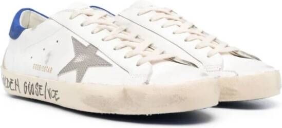 Golden Goose Wit Grijs Blauw Beige Sneakers Multicolor Heren