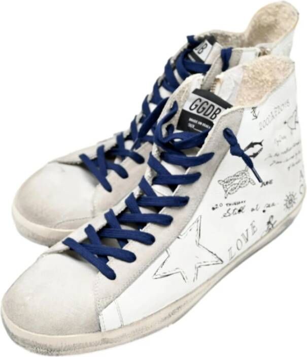 Golden Goose Wit Grijs Francy Sneakers Beige Dames