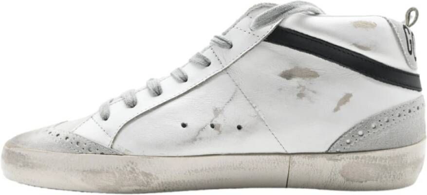 Golden Goose Wit Grijs Zebra Mid Star Sneakers White Heren