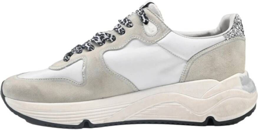 Golden Goose Wit Grijs Zilver Glitter Ster Sneakers Multicolor Dames