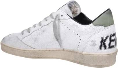 Golden Goose Wit Groen Leren Bovenwerk Ster Hiel White Heren