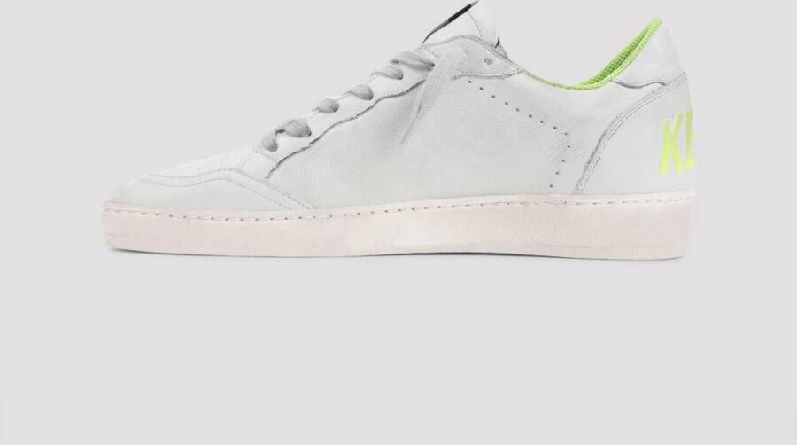 Golden Goose Wit Groen Lime Ballstar Sneakers Multicolor Heren