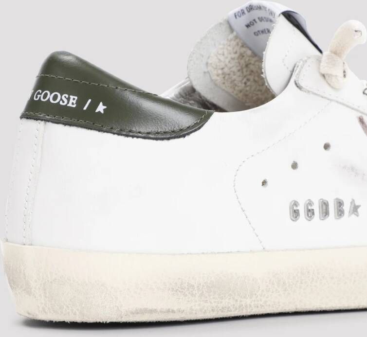 Golden Goose Wit Lichtroze Donkergroen Superstar White Dames