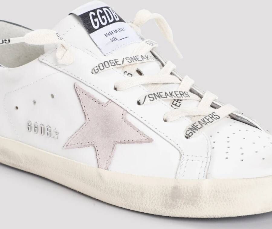 Golden Goose Wit Lichtroze Donkergroen Superstar White Dames