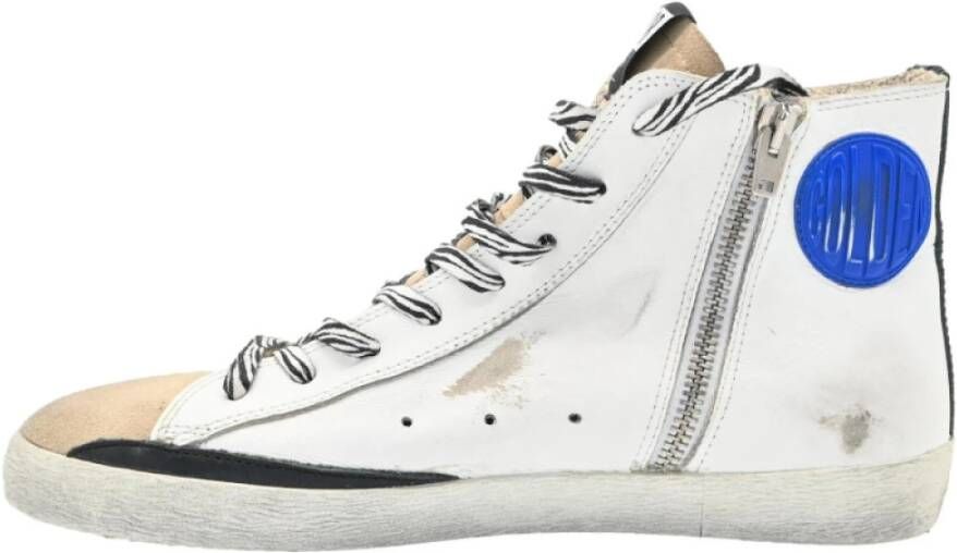 Golden Goose Wit Rood Glitter Ster Zebra Sneakers White Dames