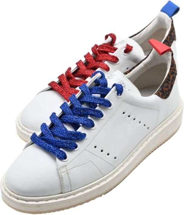 Golden Goose Wit Rood Luipaard Sneakers White Dames