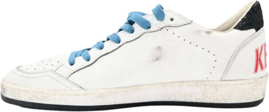 Golden Goose Wit Rood Rock Slang Ballstar Sneakers White Heren