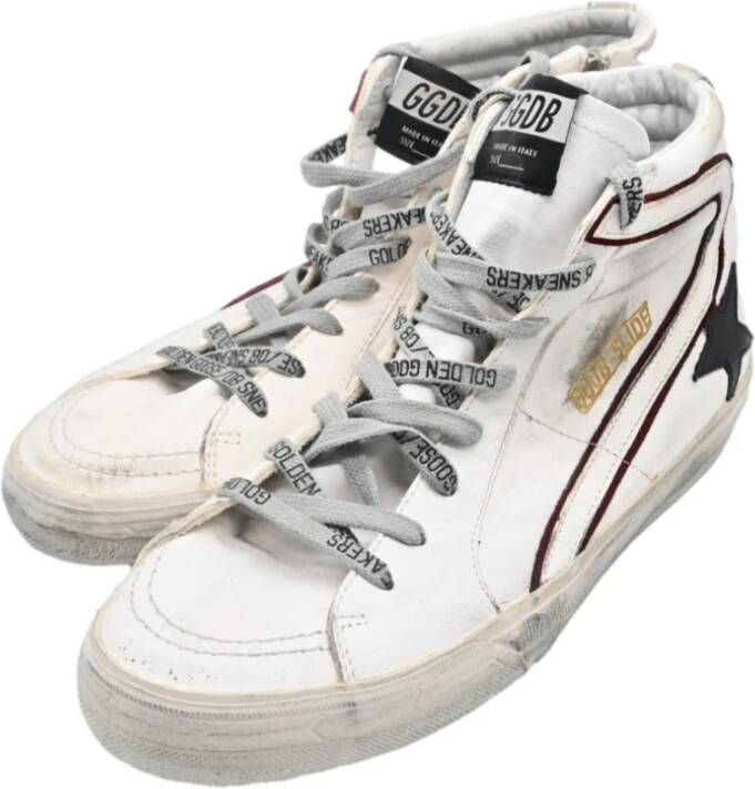 Golden Goose Wit Rood Slide Sneakers White Heren