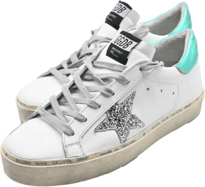 Golden Goose Wit Zilver Aquamarijn Sneakers White Dames