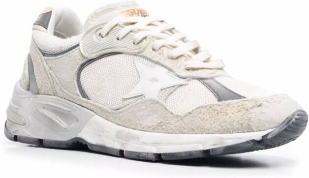 Golden Goose Wit Zilver Leren Hardloopschoenen Multicolor Dames