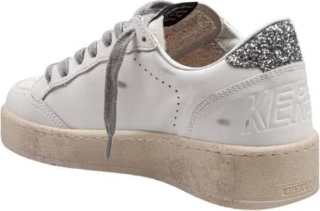 Golden Goose Wit Zilver Leren Ster Sneakers Gray Dames