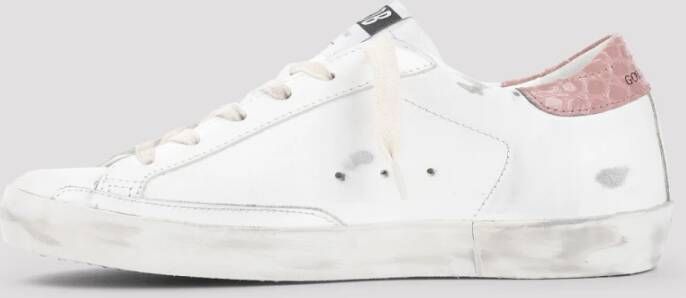 Golden Goose Wit Zilver Roze Superstar Sneakers White Dames