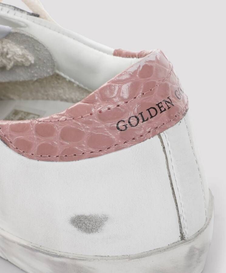 Golden Goose Wit Zilver Roze Superstar Sneakers White Dames