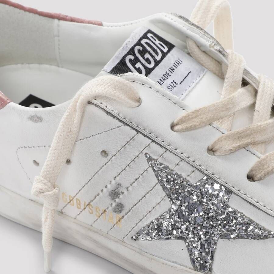 Golden Goose Wit Zilver Roze Superstar Sneakers White Dames