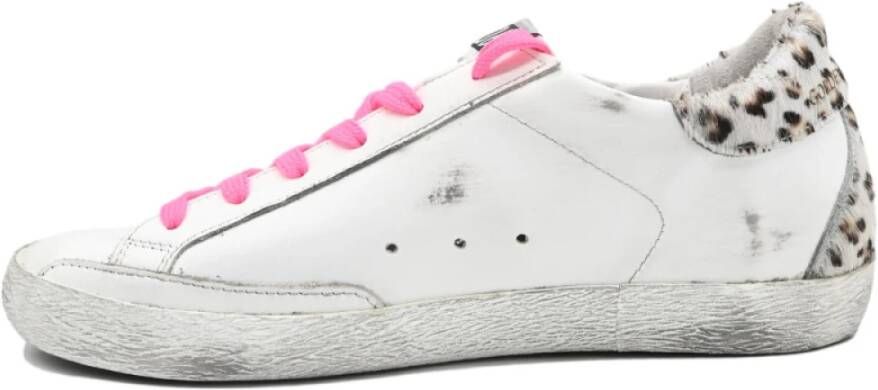 Golden Goose Wit Zilver Ster Luipaard Sneakers White Dames