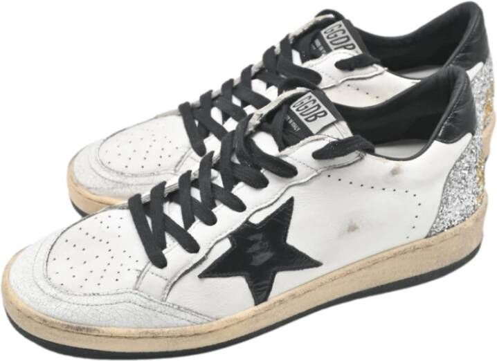 Golden Goose Wit Zwart Ster Sneakers White Dames