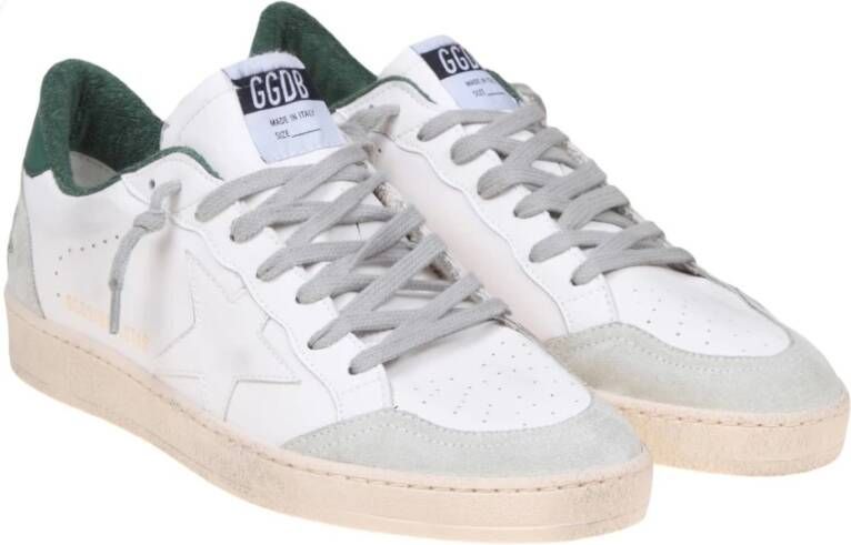 Golden Goose Wit Groene Ballstar Sneakers White Heren