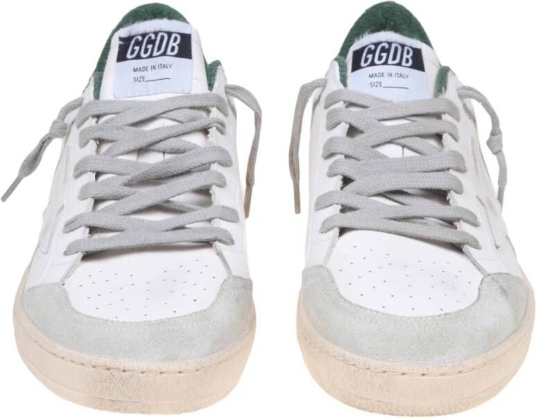 Golden Goose Wit Groene Ballstar Sneakers White Heren