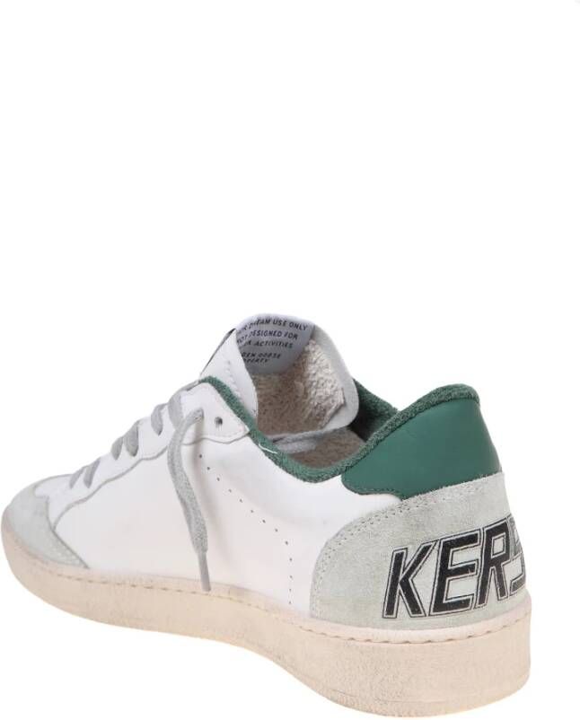 Golden Goose Wit Groene Ballstar Sneakers White Heren